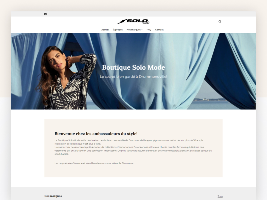 Réalisation site Web Boutique Solo-Mode